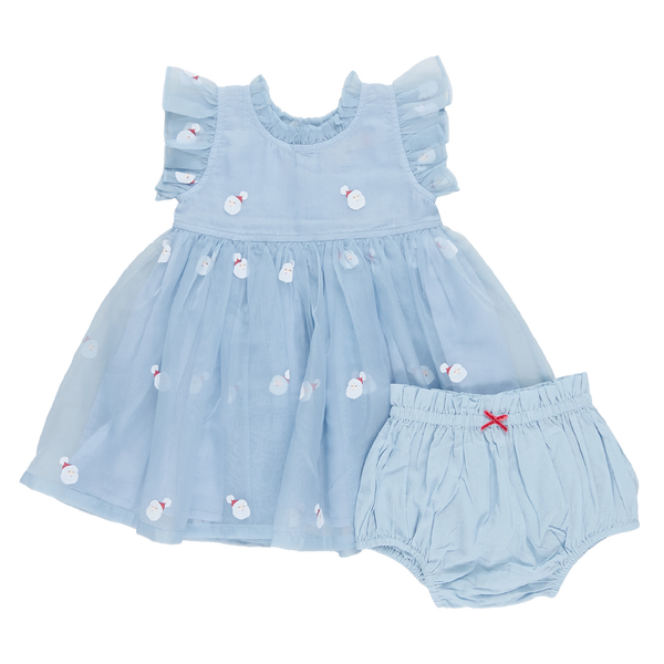 Baby Girls Organza Jennifer Dress Set - Winter Santa by Pink