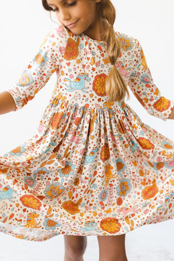 Retro Unicorns Twirl Dress