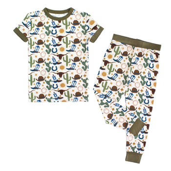 Howdy Western Bamboo Short Sleeve Kids Pajama