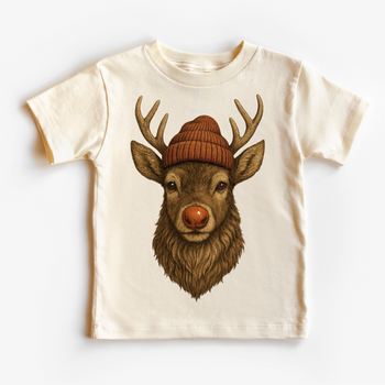 Rudolph With A Beanie Shirt - Reindeer Christmas Tee