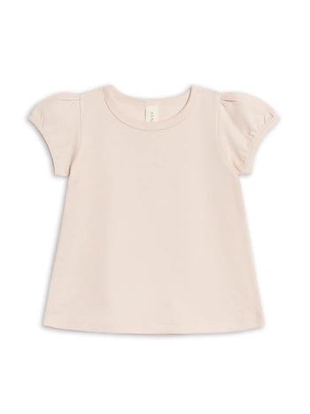 Organic Ellen Puff Sleeve Top - Shell