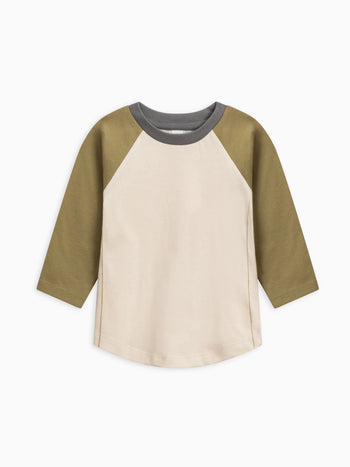 Organic Louie Baseball Tee - Herb/Natural