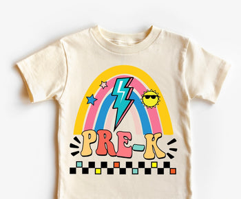 Pre-K Rainbow T-Shirt / Natural or White