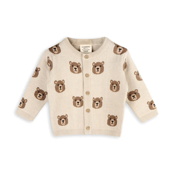 Brown Bear Jacquard Baby Sweater
