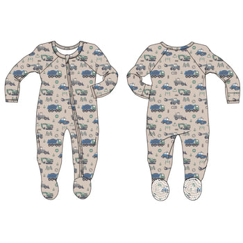 Construction Site Zip Footie