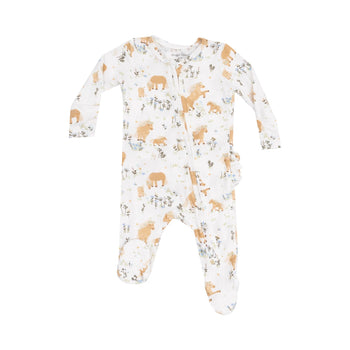 2-Way Zipper Footie / Pretty Ponies