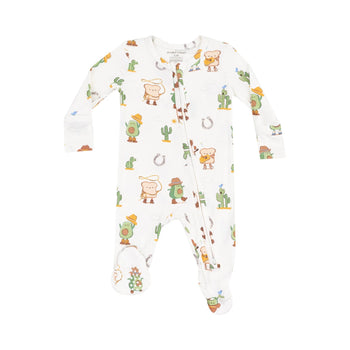 2-Way Zipper Footie / Avocado Toast Western