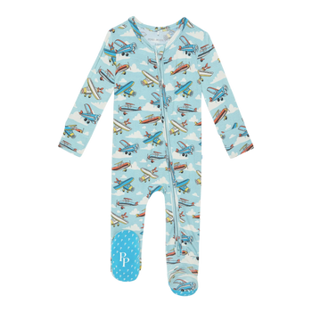 Posh Peanut Planes Zipper Footie