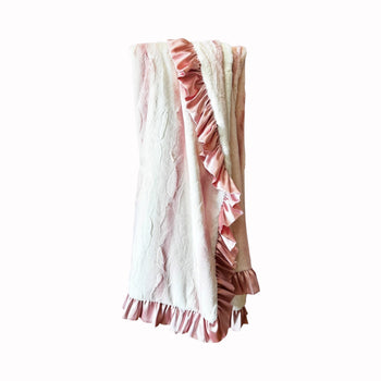 Angora Rosewater Throw Blanket