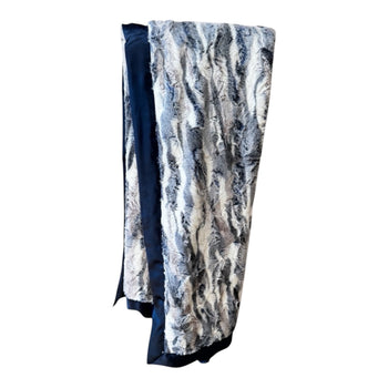 Luxe Cuddle® Frosted Himalayan Navy Throw Blanket
