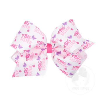 Wee Ones Big Sister Grosgrain Hair Bow / King