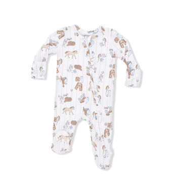 2-Way Zipper Footie / Cowboy Nursery