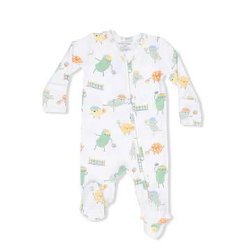 2-Way Zipper Footie / Pickles Playing Pickleball