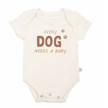 Graphic Organic Baby Bodysuit / Every Dog needs a Baby!