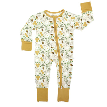 Happy Honey Bees Bamboo Convertible Romper PJ