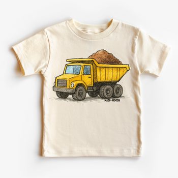 Dump Truck Sketch Art Tee / Natural