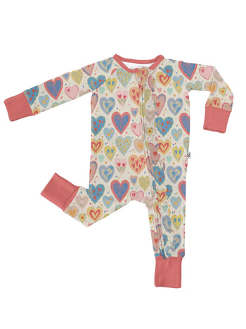 Lovestruck Hearts Zip Convertible Pajamas