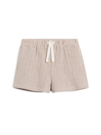 Nixie Seersucker Shorts - Shore Stripe / Truffle