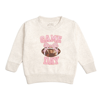 Game Day Sequin Patch S/S Football Sweatshirt