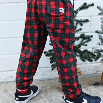 Holiday Plaid Walk Pant Jogger