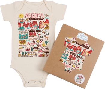 Scottsdale, Arizona Map Organic Onesie & Tee