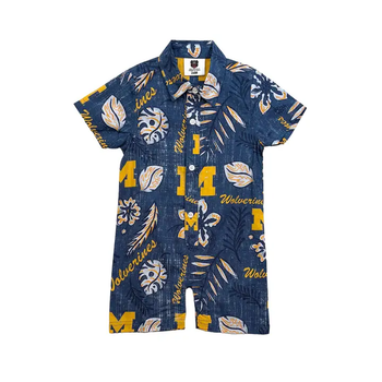 Michigan Wolverines Infant Floral S/S Romper