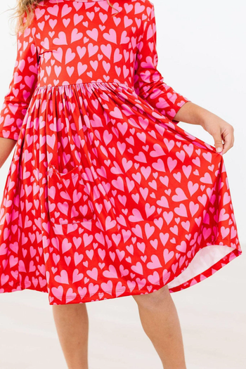 Hearts & Hugs Pocket Twirl Dress