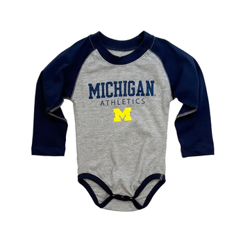 Michigan Wolverines L/S Athletic Bodysuit