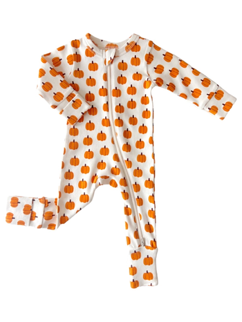 * Pumpkin / Organic 2-Way Zip Romper