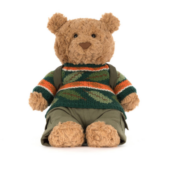 Jellycat Bartholomew Bear in Hiking Outfit