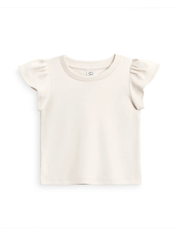 Pearl Petal Sleeve Tee - Ivory