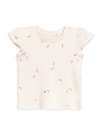Pearl Petal Sleeve Tee - Dragonfly