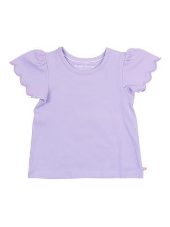 Lavender Short Sleeve Scallop Tee