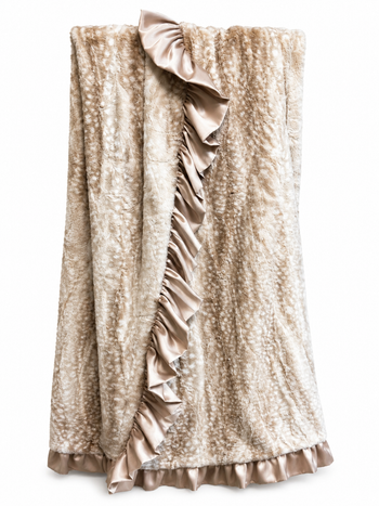 Luxe Cuddle Beige Fawn Throw