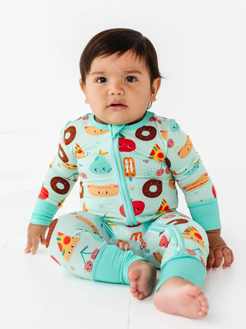 Bamboo PJ Sleeper - Snack Attack!