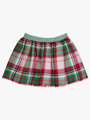 Girls Dashing Dreams Plaid Elastic Waist Tulle Skirt