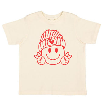 * Peace, Love, Smile Valentine's Day Short Sleeve T-Shirt