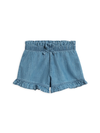 Organic Callie Chambray Ruffle Shorts