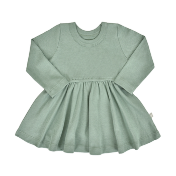 Baby / Toddler Organic Twirl Dress / Basil Green