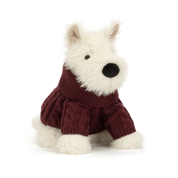 Jellycat Munro Scottie Dog 'Winter Jumper'