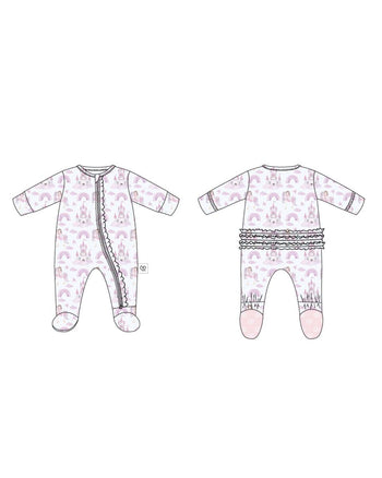 Vivian Ruffled Zipper Footie