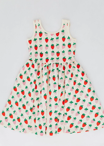Strawberry Blush Sleeveless Twirl Dress