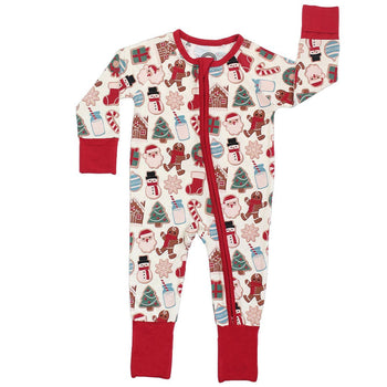 Milk and Cookies Christmas Bamboo Convertible Romper PJ
