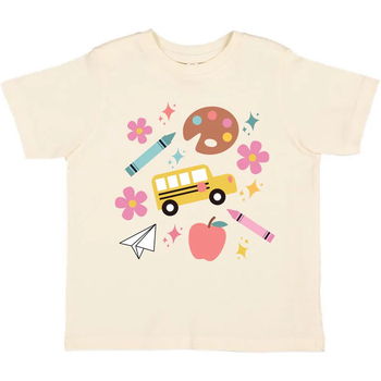 Back To School Doodle S/S T-Shirt / Natural