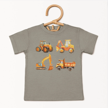 Construction Trucks T-Shirt / Stone