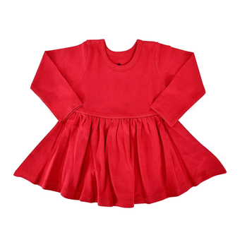 Baby / Toddler Organic Twirl Dress / Scarlet Red