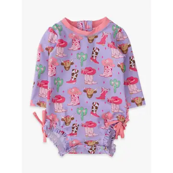 Howdy Darlin' L/S One Piece Rash Guard Swimsuit