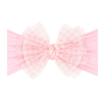 Baby Bling Headbands / Pink Gingham Tulle Fab-Bow-Lous