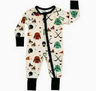 Hat Trick Hockey Bamboo Convertible Footie Romper