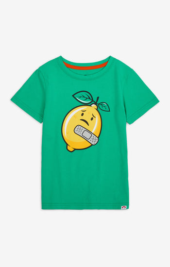 Graphic Short Sleeve Green Tee - Lemon